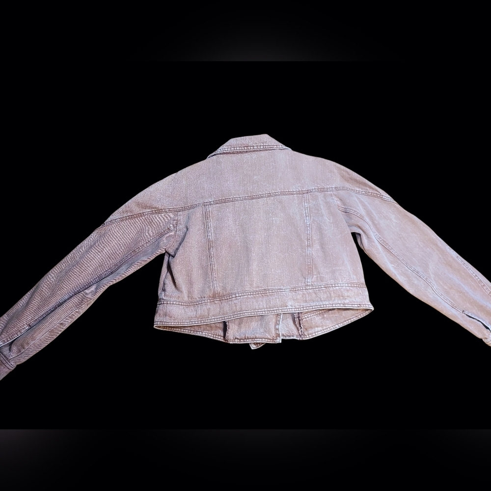 Entro Rust Jean Jacket 100% Cotton Size Small - Picture 2 of 3